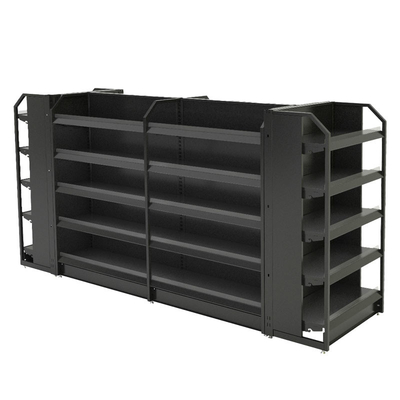 Powder Coating Slatwall Gondola Shelf Rack Super Market Racks Systems