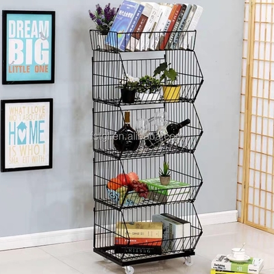 Light Duty Steel Wire Basket Display Rack 900x300mm for Supermarkets