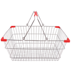 Wire Metal Shopping Basket L355xW250xH170mm Chrome Plated Surface