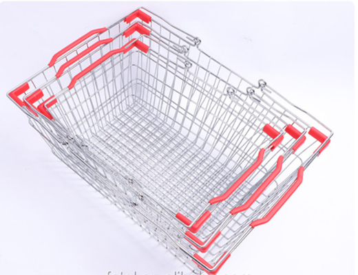 Wire Metal Shopping Basket L355xW250xH170mm Chrome Plated Surface