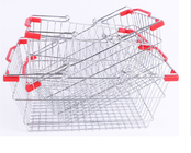 25L Capacity Chrome Shopping Basket , Supermarket Carry Basket ISO Certificates