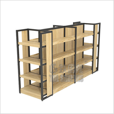 ODM Wooden Display Racks For Shop , Cosmetic Display Shelves CE Certificate