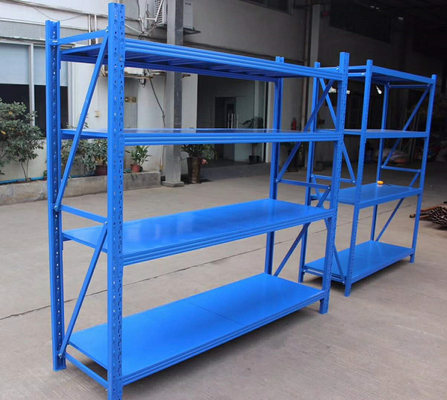 Steel 4layers Warehouse Storage Shelves Heavy Duty Anti rust 2500kg Weight capacity