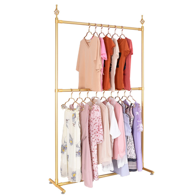 120cm Lenght Garment Display Stand , Rolling Wardrobe Rack 30KGS Capacity 40cm Width