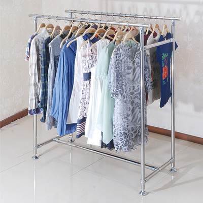 120cm Lenght Garment Display Stand , Rolling Wardrobe Rack 30KGS Capacity 40cm Width