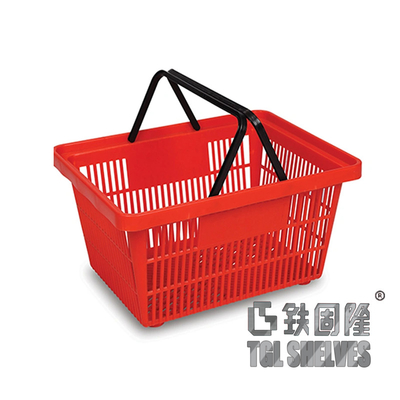 CE Certificate plastic supermarket basket 47×32×21cm with Corrosion Resistance
