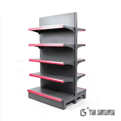 Powder Coating Supermarket Racking System , Economic Supermarket Hanging Rack Multi Layers