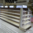 Wooden Supermarket Shelf Rack Powder Coating Modern Combinated freely