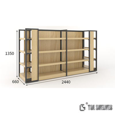 Gondola Miniso Display Rack Morden Style Powder Coating Surface