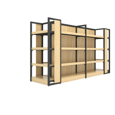 Gondola Wooden Supermarket Shelves , Shelf Rack For Supermarket 60-80KG Capacity