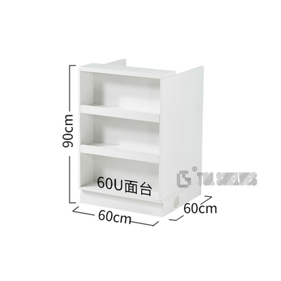 60cm width Retail Check Out Counter , ODM Store Cashier Counter 90cm height