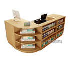 OEM Wooden Checkout Counter , Powder Coating Grocery Store Register Counters