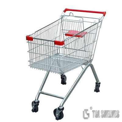 Lightweight Shopping Supermarket Trolley , Aluminium Shopping Cart With Seat 60L