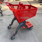 Supermarket Plastic Shopping Cart With Wheels 75L TGL New Style CE Certification