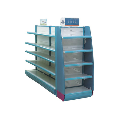 Modern Medical Store Display Rack Gondola 4-8 Layers 30-50kg Each Layer Capacity