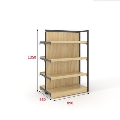 Wooden Cosmetics Display Shelf Powder Coating 1200mm 1500mm 1800mm Length