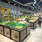 7ft Height Fruit Display Stands , TGL Steel Vegetable Rack For Supermarket 30Kgs Capacity
