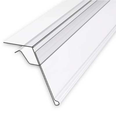 Transparent Price Data Strip , Price Label Holder PVC Material 8mm-12mm Size