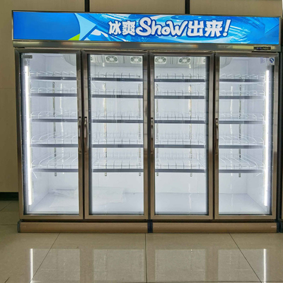 1980L Supermarket Display Refrigerator Double Temperature Commercial Chiller And Freezer