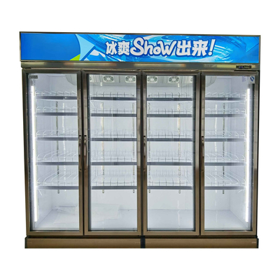 1980L Supermarket Display Refrigerator Double Temperature Commercial Chiller And Freezer