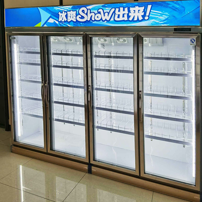 1980L Supermarket Display Refrigerator Double Temperature Commercial Chiller And Freezer