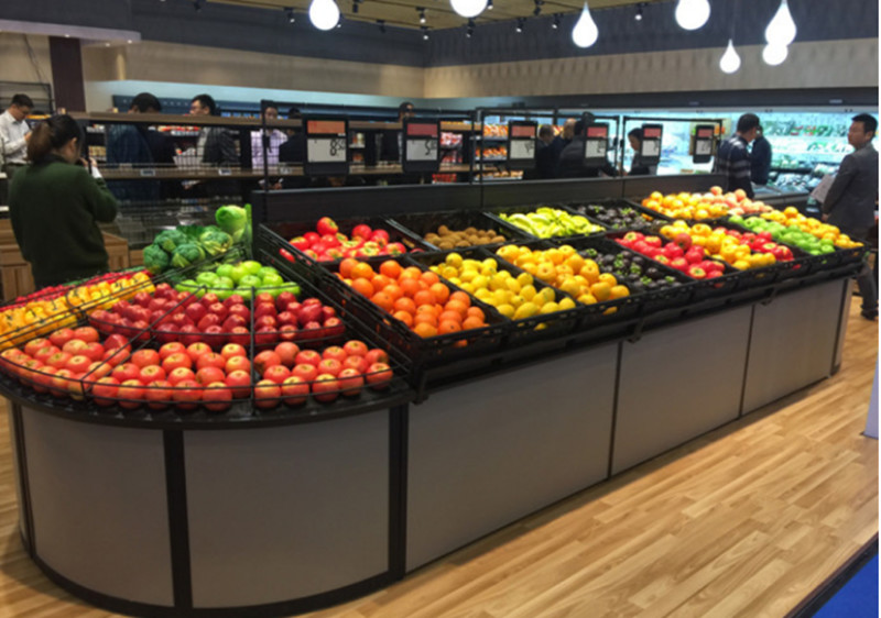 ODM Fruit And Veg Display Stands , Display Vegetable Rack For Shop 1200