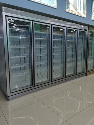 1980L Commercial Display Refrigerator Double Temperature Supermarket Freezer And Chiller