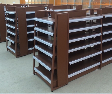 Coffee Color Convenience Store Display Shelves 30kg-50kg for each Layer 900mm Length