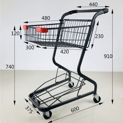 Supermarket Shopping Metal Trolley Cart 120 Litres Powder Coat Finish