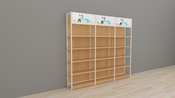 Miniso Style Store Display Shelf , Retail Display Shelving 50-55Kg Per Layer Capacity