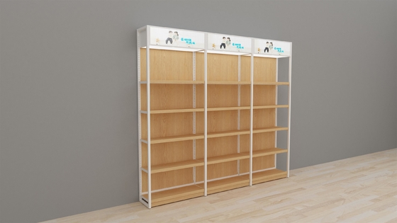 30kg Capacity Miniso Display Rack For Merchandise Display 5Layers Steel Wood Structure