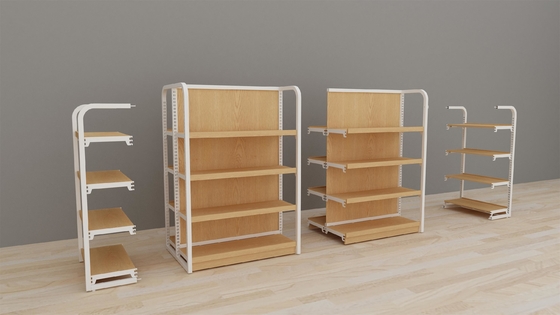 Miniso Style Store Display Shelf , Retail Display Shelving 50-55Kg Per Layer Capacity