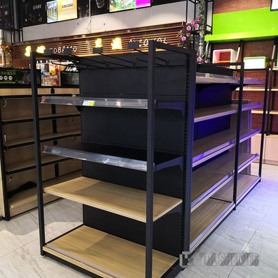 Heavy duty supermarket display shelf 100kg layer capacity 1600mm 1800mm height