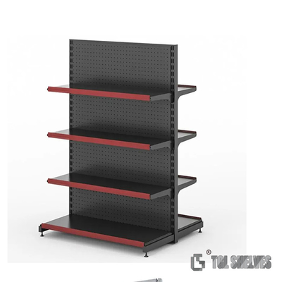 Powder Coating Supermarket Racking System , Economic Supermarket Hanging Rack Multi Layers