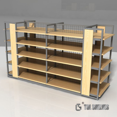Powder Coating Supermarket Shelf Rack TGL OEM For Grocery Display