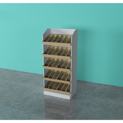 Light Duty cosmetic display racks , Shop Display Shelf 30kg Capacity with 1-7layers