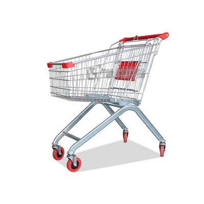 4 Wheel Supermarket Shopping Trolley 100L 530mm width 980mm height