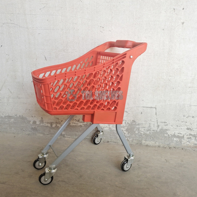 Supermarket Plastic Shopping Cart With Wheels 75L TGL New Style CE Certification