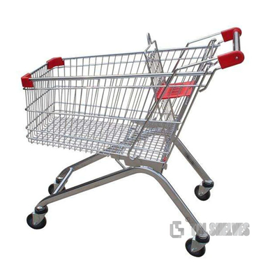 60L Capacity Supermarket Shopping Cart Trolley Zinc Plated