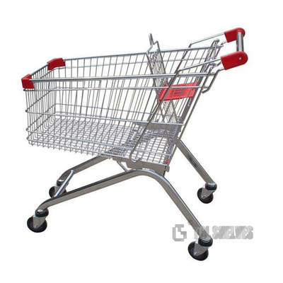 Lightweight Shopping Supermarket Trolley , Aluminium Shopping Cart With Seat 60L