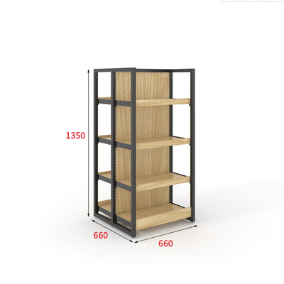 OEM 15mm Thickness Wooden Display Rack Powder Coated