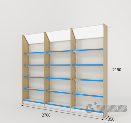 Single Sided Medicine Rack For Pharmacy Cold rolled steel Material Light duty