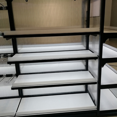 Steel Cosmetics Display Shelf For Retail Cosmetic Shop Powder Coating ODM