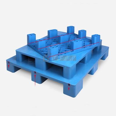 Heavy Duty Blue Euro Pallets , Plastic Export Pallets 1300mm×1100mm×155mm