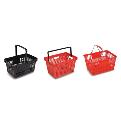 Colorful Grocery Store Basket Plastic Material 5.71"x 4.13"x 2.36" Specification