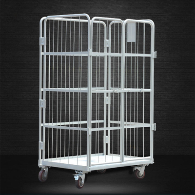 Warehouse Collapsible Cart Trolley Load Bearing 500kg Zinc Plated Roll Cage Car Tool